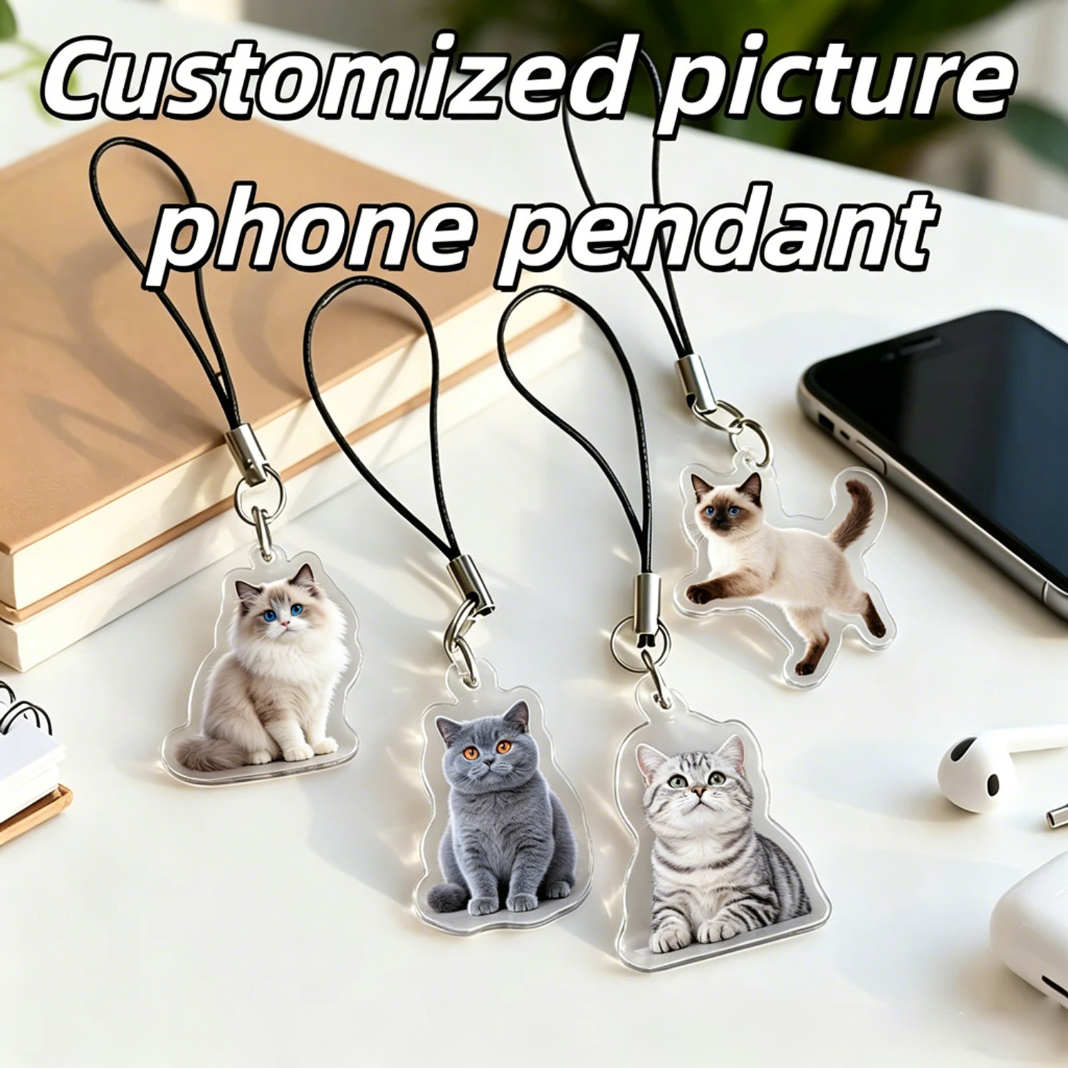 Gantungan ponsel bergambar hew - Pet Portrait Custom ulasan dan harga