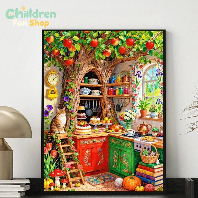 Dapur Berongga Pohon yang Unik - Photo Mosaic Print ulasan dan harga